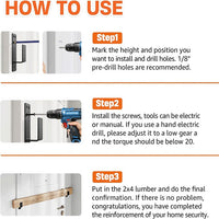Heavy Duty Drop Bar Door Lock Bracket for Home Security