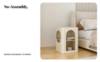 C-Shaped End Table Nordic aesthetic Nightstand Installationno-assembly for Bedroom, away fromice