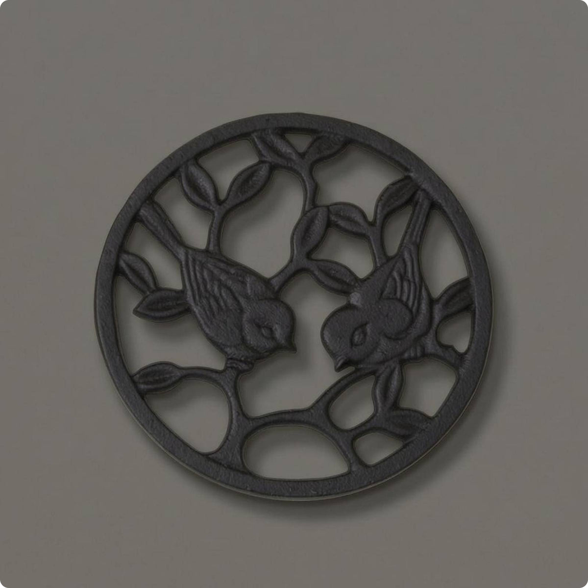 Cast Iron Trivet Heavy Duty Metal Heat Mat Rustic Finish