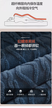 德国塔芙绒毛毯三层加厚冬季盖毯珊瑚绒被子羊羔绒毯子沙发午睡毯