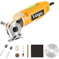 Electric Rotary Cutter Handheld Fabric Cutting Machine for Leather and Cloth, EU Plug
