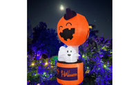 Exterior Halloween Inflatable Outdoor Inflable De Halloween Inflate Inflable De Calabaza Y Fantasma Espeluznante for Yard, Garden, Porch
