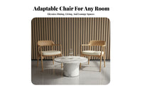 Woven rearrest Armchair Nordic design Home Seating sturdy Wood Frame Light Luxury Design for Homeowners, Reception Area, Office