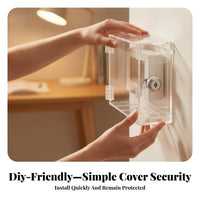 Thermostat Lock Box with Key | Ventilated Cutout Openings, Thermostat Cover with Lock, for workplaces