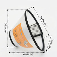Pet Cone Dog Cone Cat Cone, Transparent Foldable Design with Snap Fasteners, Anti Bite and Lick for Post Surgery Pet Grooming Use
