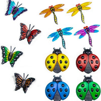 Iron Art Butterfly, Dragonfly, and Ladybug Wall Decor Set of 12