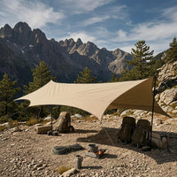 210D Oxford Textile Butterfly Canopy Easy to Carry Camping Shade Canopy UV50+ Sun Shade Tarp Rainproof