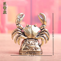 黄铜十二星座复古创意模型手办玩具礼物桌面工艺品茶宠伴手礼摆件