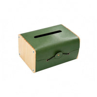 Rectangular Tissue Box Elastic Cord Closure Tabletop Tissue Box Rounded Edges