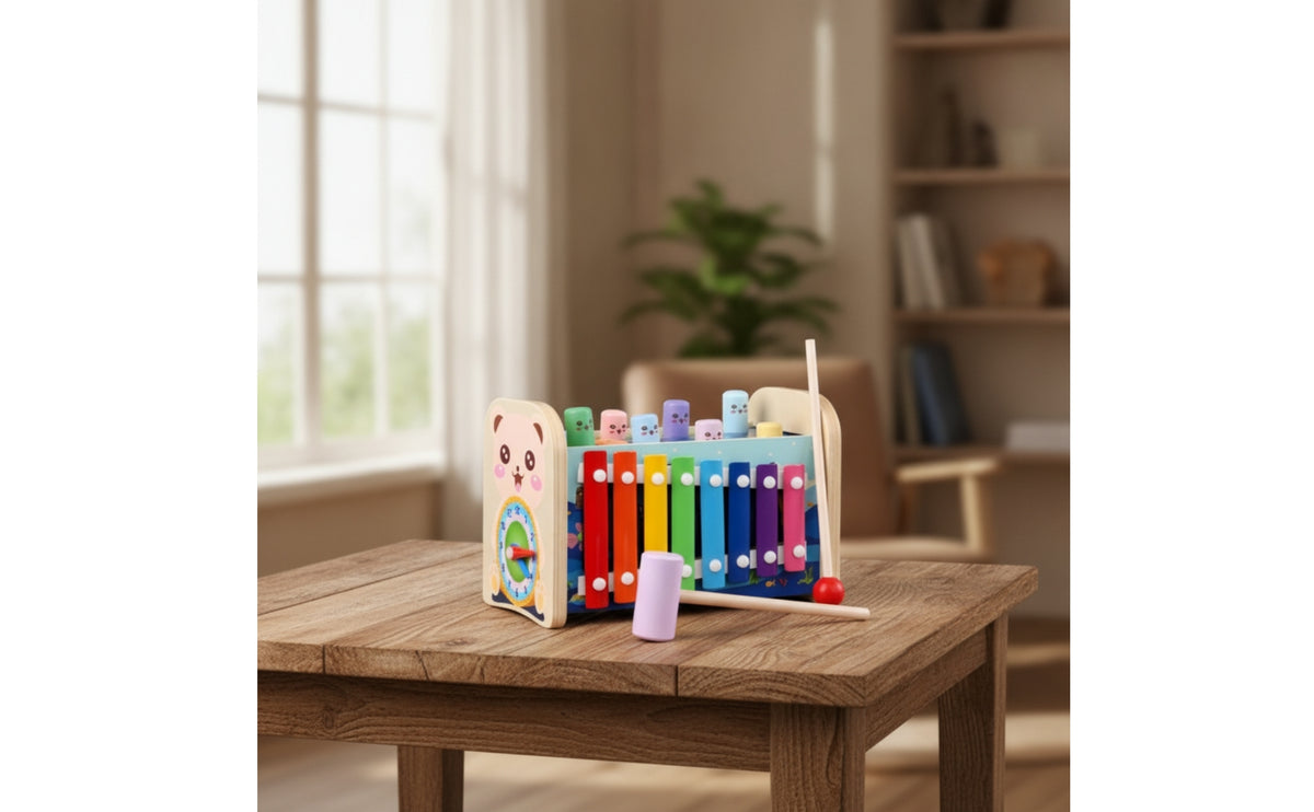 Pounding Pegs Toy Combination Pounding Toy with Mallet Multifunctional Pounding Pegs Game for Young Children, Kids, Playroom, Preschool