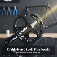 144 BCD Crankset Aluminum Alloy Fixed Gear Crankset Lightweight Track Bike Chainset for Biking Hobbyists, Everyday Cyclist S, Velodrome, Commuting