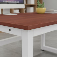 Simple Design Dual Office Desk Two Person Use Computer Desk Long-Lasting Study Table Easy to Clean for Small Apartment
