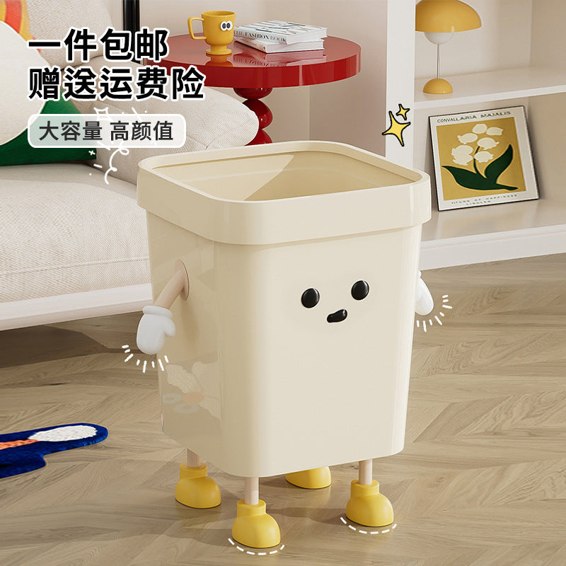 Pinhuan Square Trash Can, 7L/12L/16L, Plastic, No Lid