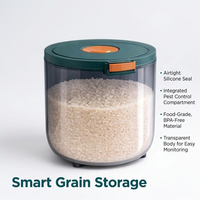Airtight Food Storage Containers for Dry Food, Cereal Storage Containers, Kitche #variant:Emerald Green