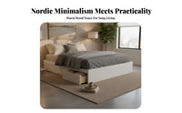 Moistureresistant Gas raise Bed Frame Space-Saving Design Storage foundation Slatted Base Bedroom Furniture Wood Slat Support for Apartment Dwellers, Homeowners, Students, Small Living Spaces, Guest Room