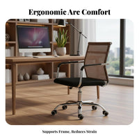 Mesh Back Swivel Chair Support Office Furniture Sturdy Frame for Students