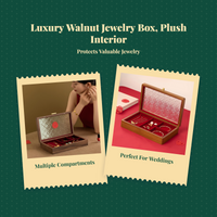 Hardwood jewelry box with plush lining