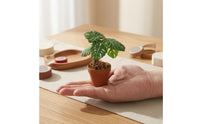 Mini Monstera Plant 1:12 Scale House Decor Textured