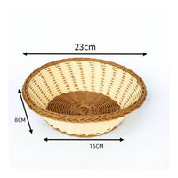 Rattan Design Basket Handwoven Woven Food Basket Multipurpose for Dining Room