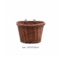 Woven Willow Basket Vintage Appearance Front Bike Basket for Cycling
