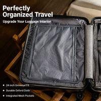 210D Oxford Luggage Lining Fabric, Polyester Bag Making Fabric, Robust Backpack Interior Material, Grey/Black