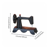 Dollhouse Sewing Machine Display Decoration Mini Stitching Device Collector Gift for Craft Hobbyists