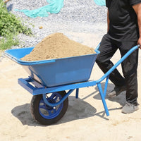 Garden Dump Cart Tilting Tipping Cart Wheelbarrow with Tipping Tub Metal Garden Trolley Manual for Gardeners, Gardens