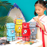 Creative Robot Piggy Bank Cartoon Coin Savings Jar for Kids Room Decor Gift
