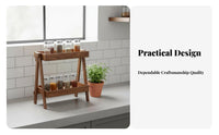 2-Tier Collapsible Shelf Installationno-Assembly 2-Tier Plant Stand Foldable