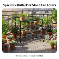 Multi-Tier Step Stand Floor-Standing Plant Rack assembly-withexternal installationlystanding for Balcony, Patio