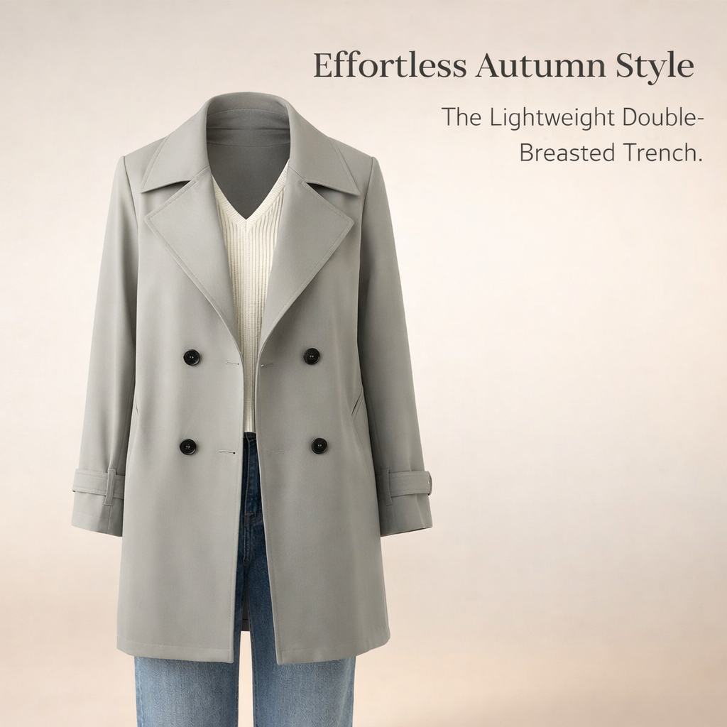 Jacket for Women Plus Size Windbreaker Coat with Pockets, Lightweight Outdoor for Autumn, Long Sleeve Polyester Design