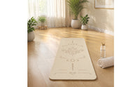 Anti-Slip Exercise Mat with Strap Textured Exercise Mat Portable Carrying Strap Soft for Beginners