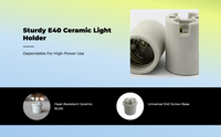 E40 ceramic holder for mining use