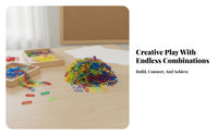 Early Education Interlocking Chain Links Multi-Colored Plastic Chain Links DIY Fun for Toddlers, Kindergarten, Daycare