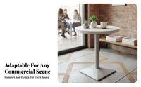 Industrial Design Metal Table and Chair Set High Weight Capacity Square Pedestal Table with Green Armchairs Nordic Aesthetic Commercial Furnishing Shield Floor Glides for Cafe Owners, Bar Proprietors, Homeowners, Coffee Shop, Lounge Area, Balcony, Kitchen