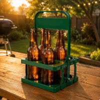 4 Bottle Foldable Beer Rack Foldable Folding Bottle Carrier Sturdy for Party