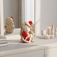 Piggy Bank Cute Girl Coin Bank Gift Idea for Desk, Girls, Women