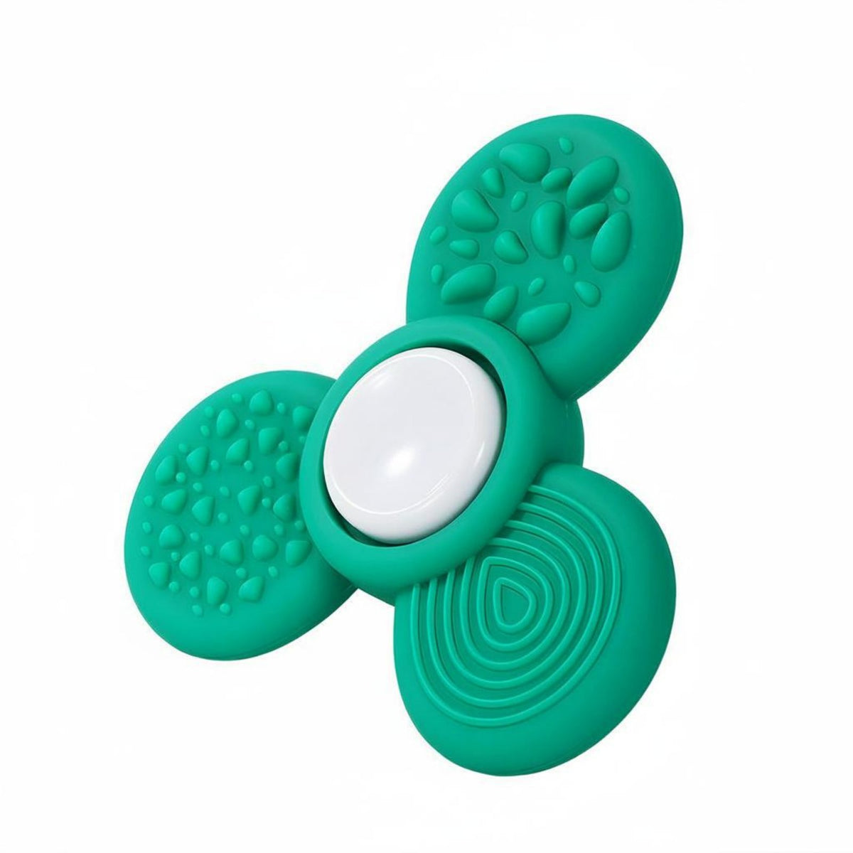 Gliding Rotating Clover Portable Textured Long-Lasting Silicone Worry Stone for Children, Students, School, Classroom, Homework