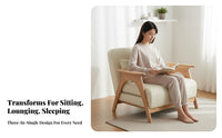 Foldable Sleeper Armchair Space-Saving Design Sofa Bed Minimalist aesthetic Easy Setup for Young Adults, Bedroom