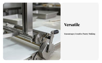 Hand Crank Puff Pastry Machine Space-Saving Hand Crank Pastry Cylinder Manual Pastry Sheeter Food-Grade Materials for Bakery