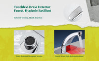 Touchless copper faucet, water-saving