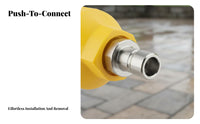 2 Pieces Rustproof 6-in-1 Pressure Washer Nozzle Long-Lasting Construction 6 in 1 Pressure Washer Nozzle Wide Range of Applications