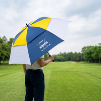 Large Double Canopy Umbrella Oversized Umbrella with Double Canopy Heavy Duty Sturdy for Golfers, Commuters, Golf Course, Rainy Day