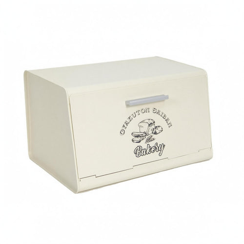 Bakery Print Storage Box Front-Opening Home Organizer Rounded Edges