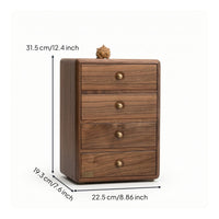 Jewelry Organizer with Drawers 4-Drawer Jewelry Cabinet Wooden Desktop Chest for Dressing Table, Vanity, Desk