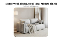 Modern Design Minimalist 3-Seater Couch High-Resilience Foam Sofa Easy to Clean Living Room Furniture Wear-Resistant for Apartment Dwellers, Business Owners, Young Adults, Office Reception Area, Bedroom, Boutique