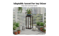 Multi-Tier Flower Rack Mortise and Tenon Joinery Multi-Tier Wooden Stand Self-Supportingstanding No Assembly Required