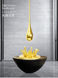 Modern Creative Ceiling Hanging Water Drop Sculpture Decoration