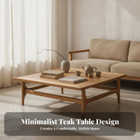 Block Leg Coffee Table Wabi-Sabi Design Household Furniture Minimalist sturdyDuty for Homeowners, Interior Designers, Bedroom