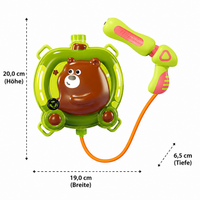 Water Gun with Backpack Tank, Large Water Gun for 4-6 Years Old, 30x25x5.5cm Backpack for Summer and Garden